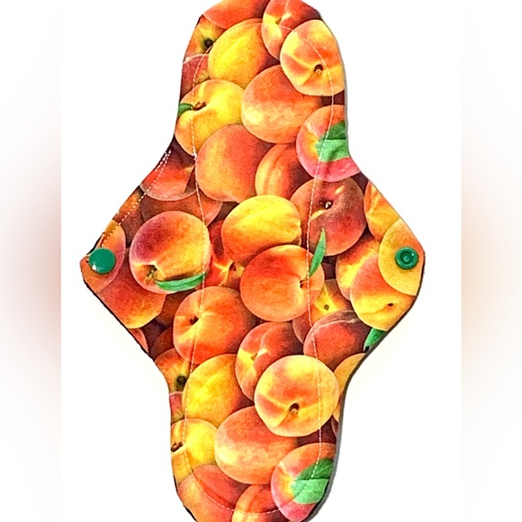 Three Heavy Plus Menstrual Pads in Fun Fruits, PUL and Zorb Canadian Cloth Pads - Picture 4 of 7